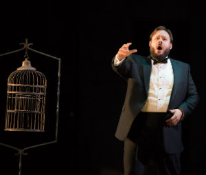 Michael Papincak (Captain Ahab) in a scene from Moby Dick by Heggie. (Photo by Kristen Loken)