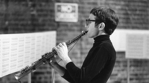 Jon Gibson performing a Philip Glass composition | <em>Credit: Peter Moore</em>