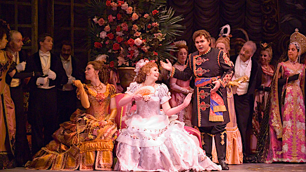 <em>Die Fledermaus</em> featuring costumes by Thierry Bosquet | <em>Credit: Terrence McCarthy/SF Opera</em>